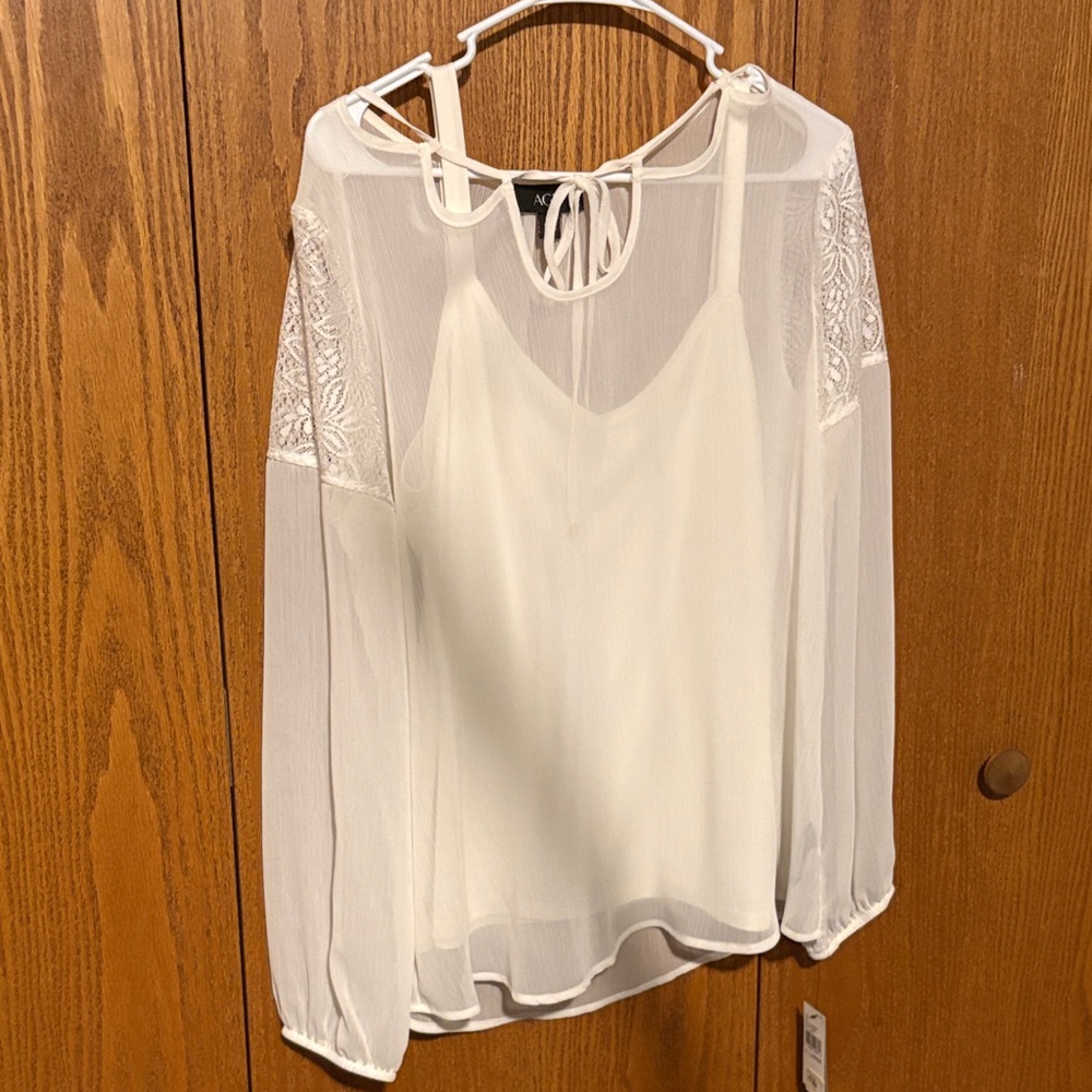 ABG Sheer Lace detail Blouse